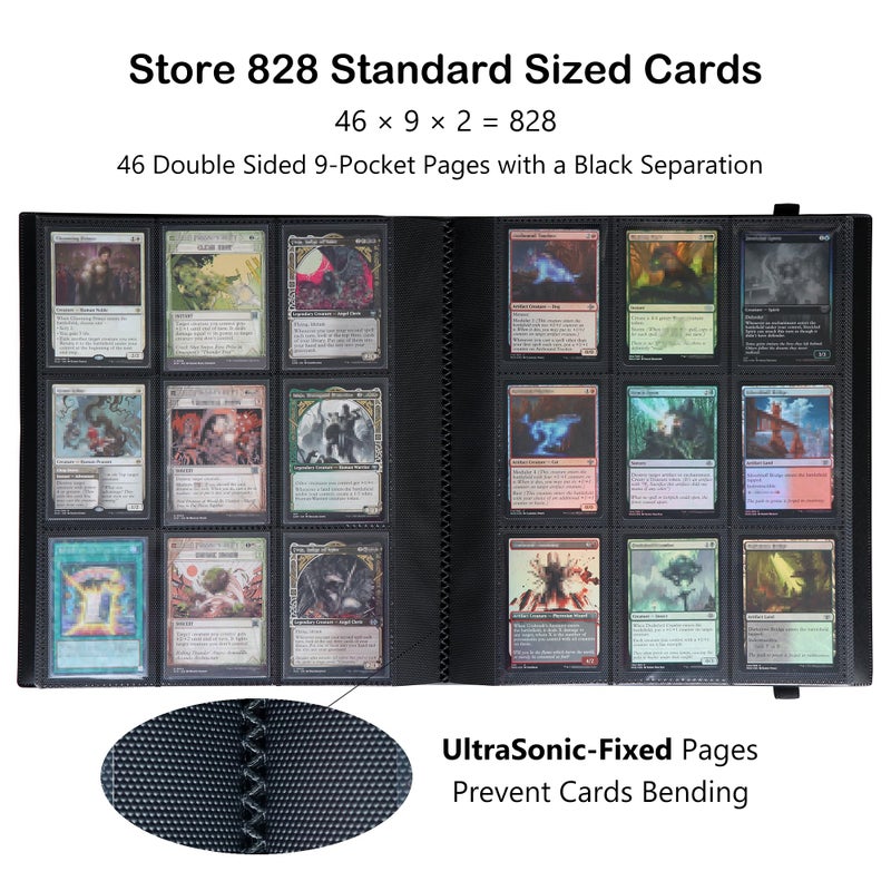 Alteagle 9 Pocket Trading Card Album Binder, Holds 828 Cards Side Loading Pocket Album for TCG - Image 2